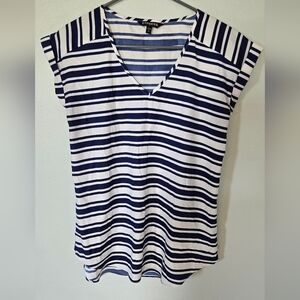Express Navy Striped Top Size Small